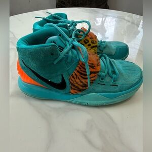 Nike Turquoise and Orange High-Tops